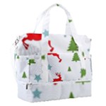 Christmas Texture, Pattern, Red, Craciun, Christmas, Snowflake, Sports Shoulder Bag with Shoes Compartment