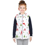 Christmas Texture, Pattern, Red, Craciun, Christmas, Snowflake, Kids  Hooded Puffer Vest