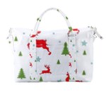 Christmas Texture, Pattern, Red, Craciun, Christmas, Snowflake, Carry-on Travel Shoulder Bag