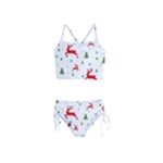 Christmas Texture, Pattern, Red, Craciun, Christmas, Snowflake, Girls  Tankini Swimsuit