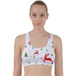 Christmas Texture, Pattern, Red, Craciun, Christmas, Snowflake, Back Weave Sports Bra