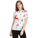 Christmas Texture, Pattern, Red, Craciun, Christmas, Snowflake, Women s Short Sleeve Rash Guard