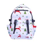 Christmas Texture, Pattern, Red, Craciun, Christmas, Snowflake, Carry-on Double Buckle Travel Backpack