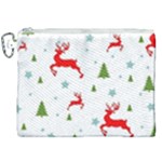 Christmas Texture, Pattern, Red, Craciun, Christmas, Snowflake, Canvas Cosmetic Bag (XXL)