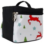 Christmas Texture, Pattern, Red, Craciun, Christmas, Snowflake, Make Up Travel Bag (Big)