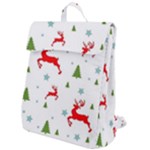 Christmas Texture, Pattern, Red, Craciun, Christmas, Snowflake, Flap Top Backpack