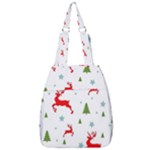 Christmas Texture, Pattern, Red, Craciun, Christmas, Snowflake, Center Zip Backpack