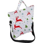 Christmas Texture, Pattern, Red, Craciun, Christmas, Snowflake, Fold Over Handle Tote Bag