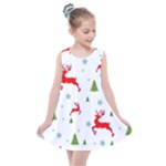 Christmas Texture, Pattern, Red, Craciun, Christmas, Snowflake, Kids  Summer Dress