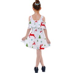 Kids  Shoulder Cutout Chiffon Dress 