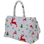 Christmas Texture, Pattern, Red, Craciun, Christmas, Snowflake, Duffel Travel Bag