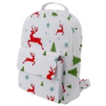 Christmas Texture, Pattern, Red, Craciun, Christmas, Snowflake, Flap Pocket Backpack (Small)