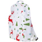 Christmas Texture, Pattern, Red, Craciun, Christmas, Snowflake, Double Compartment Backpack