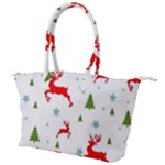 Christmas Texture, Pattern, Red, Craciun, Christmas, Snowflake, Canvas Shoulder Bag