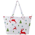 Christmas Texture, Pattern, Red, Craciun, Christmas, Snowflake, Full Print Shoulder Bag