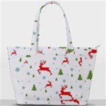 Christmas Texture, Pattern, Red, Craciun, Christmas, Snowflake, Back Pocket Shoulder Bag 