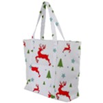 Christmas Texture, Pattern, Red, Craciun, Christmas, Snowflake, Zip Up Canvas Bag