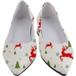 Christmas Texture, Pattern, Red, Craciun, Christmas, Snowflake, Women s Block Heels 