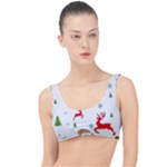 Christmas Texture, Pattern, Red, Craciun, Christmas, Snowflake, The Little Details Bikini Top