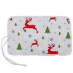 Christmas Texture, Pattern, Red, Craciun, Christmas, Snowflake, Pen Storage Case (S)