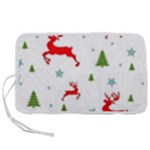 Christmas Texture, Pattern, Red, Craciun, Christmas, Snowflake, Pen Storage Case (M)