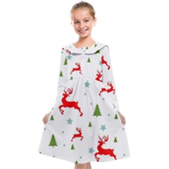 Christmas Texture, Pattern, Red, Craciun, Christmas, Snowflake, Kids  Midi Sailor Dress from ArtsNow.com