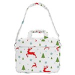 Christmas Texture, Pattern, Red, Craciun, Christmas, Snowflake, MacBook Pro 15  Shoulder Laptop Bag