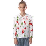 Christmas Texture, Pattern, Red, Craciun, Christmas, Snowflake, Kids  Peter Pan Collar Blouse