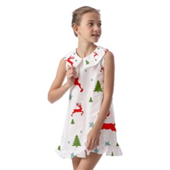 Kids  Pilgrim Collar Ruffle Hem Dress 