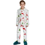 Christmas Texture, Pattern, Red, Craciun, Christmas, Snowflake, Kids  Long Sleeve Velvet Pajamas Set