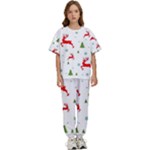 Christmas Texture, Pattern, Red, Craciun, Christmas, Snowflake, Kids  T-Shirt and Pants Sports Set