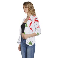 Women s 3/4 Sleeve Ruffle Edge Open Front Jacket 