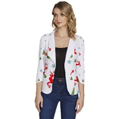 Women s One-Button 3/4 Sleeve Short Jacket 