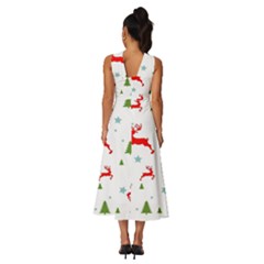 Sleeveless Cross Front Cocktail Midi Chiffon Dress 