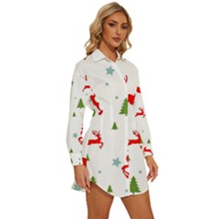 Womens Long Sleeve Shirt Dress 