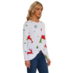 Long Sleeve Crew Neck Pullover Top 