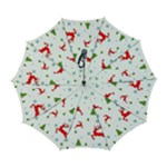 Christmas Texture, Pattern, Red, Craciun, Christmas, Snowflake, Automatic Folding Umbrella with Case (Large)