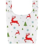 Christmas Texture, Pattern, Red, Craciun, Christmas, Snowflake, Foldable Shopping Bag