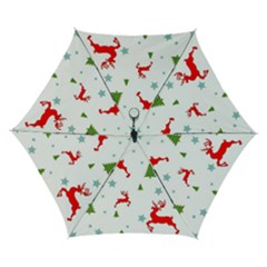 Christmas Texture, Pattern, Red, Craciun, Christmas, Snowflake, Automatic Folding Umbrella with Case (Small) from ArtsNow.com