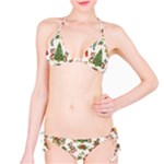 Christmas Texture, Pattern, Red, Tree, Craciun, Green, Christmas Classic Bikini Set