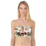 Christmas Texture, Pattern, Red, Tree, Craciun, Green, Christmas Bandeau Top