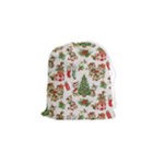 Christmas Texture, Pattern, Red, Tree, Craciun, Green, Christmas Drawstring Pouch (Small)