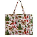 Christmas Texture, Pattern, Red, Tree, Craciun, Green, Christmas Zipper Mini Tote Bag