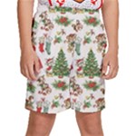 Christmas Texture, Pattern, Red, Tree, Craciun, Green, Christmas Kids  Basketball Shorts