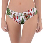 Christmas Texture, Pattern, Red, Tree, Craciun, Green, Christmas Reversible Classic Bikini Bottoms