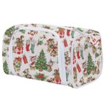 Christmas Texture, Pattern, Red, Tree, Craciun, Green, Christmas Toiletries Pouch