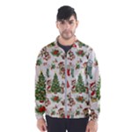 Christmas Texture, Pattern, Red, Tree, Craciun, Green, Christmas Men s Windbreaker