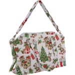 Christmas Texture, Pattern, Red, Tree, Craciun, Green, Christmas Canvas Crossbody Bag