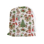 Christmas Texture, Pattern, Red, Tree, Craciun, Green, Christmas Drawstring Pouch (XL)