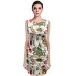 Christmas Texture, Pattern, Red, Tree, Craciun, Green, Christmas Classic Sleeveless Midi Dress